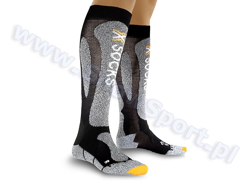 Skarpety X-Socks Ski Carving Silver black grey melange najlepsza cena
